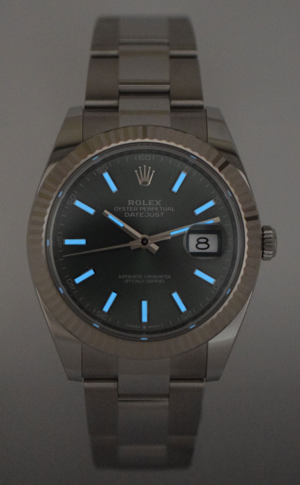 NEW Rolex Datejust 41 Steel & 18k WG Bezel Mint Green Dial Watch B/P '25 126334