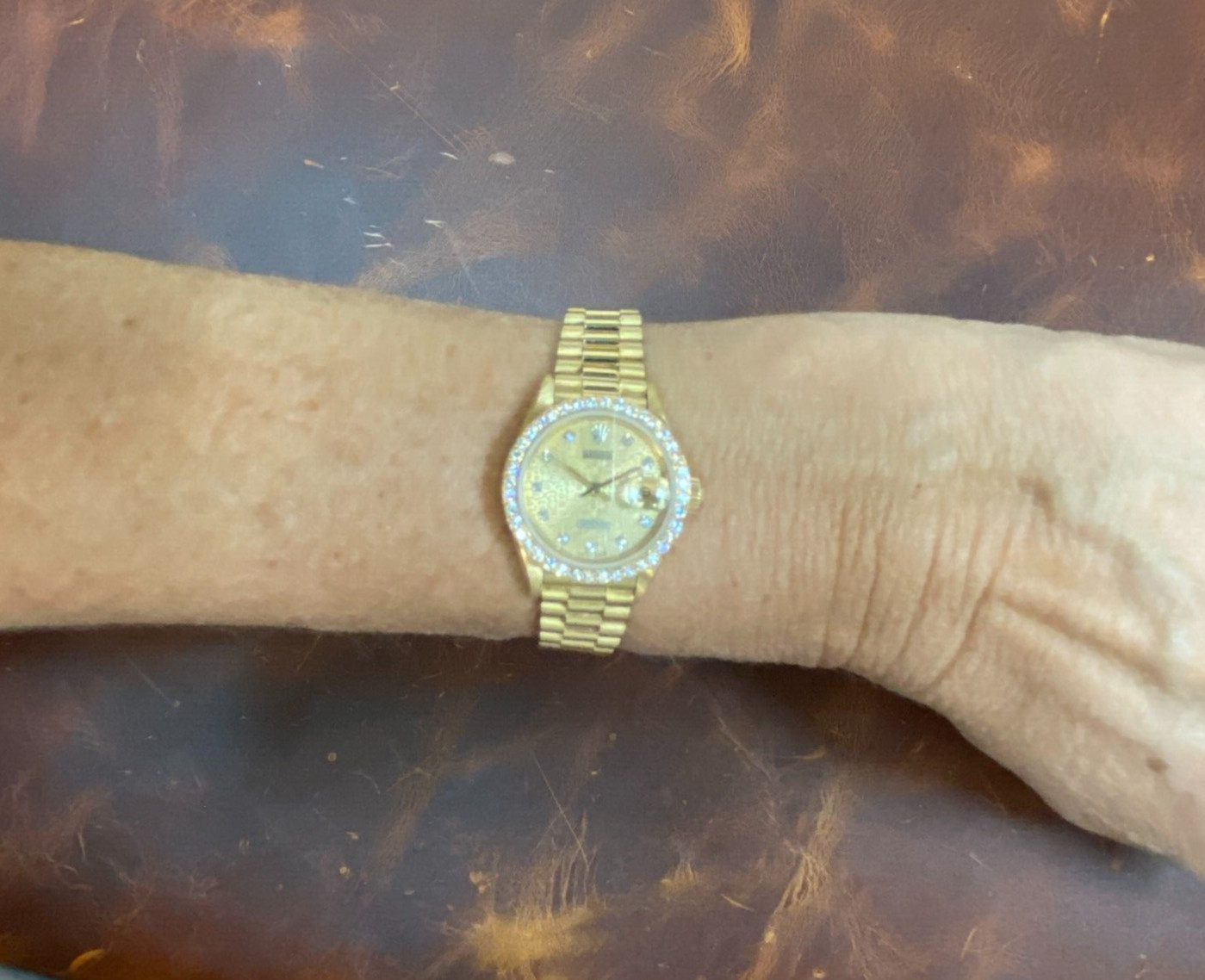 Rolex Datejust President 18k Yellow Gold Jubilee Diamond 26mm Watch '86 69138