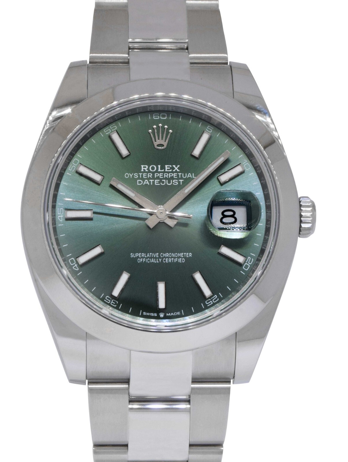 NEW Rolex Datejust 41 Steel Mint Green Dial Mens Oyster Watch B/P '25 126300 NEW Rolex Datejust 41 Steel Mint Green Dial Mens Oyster Watch B/P '25 126300