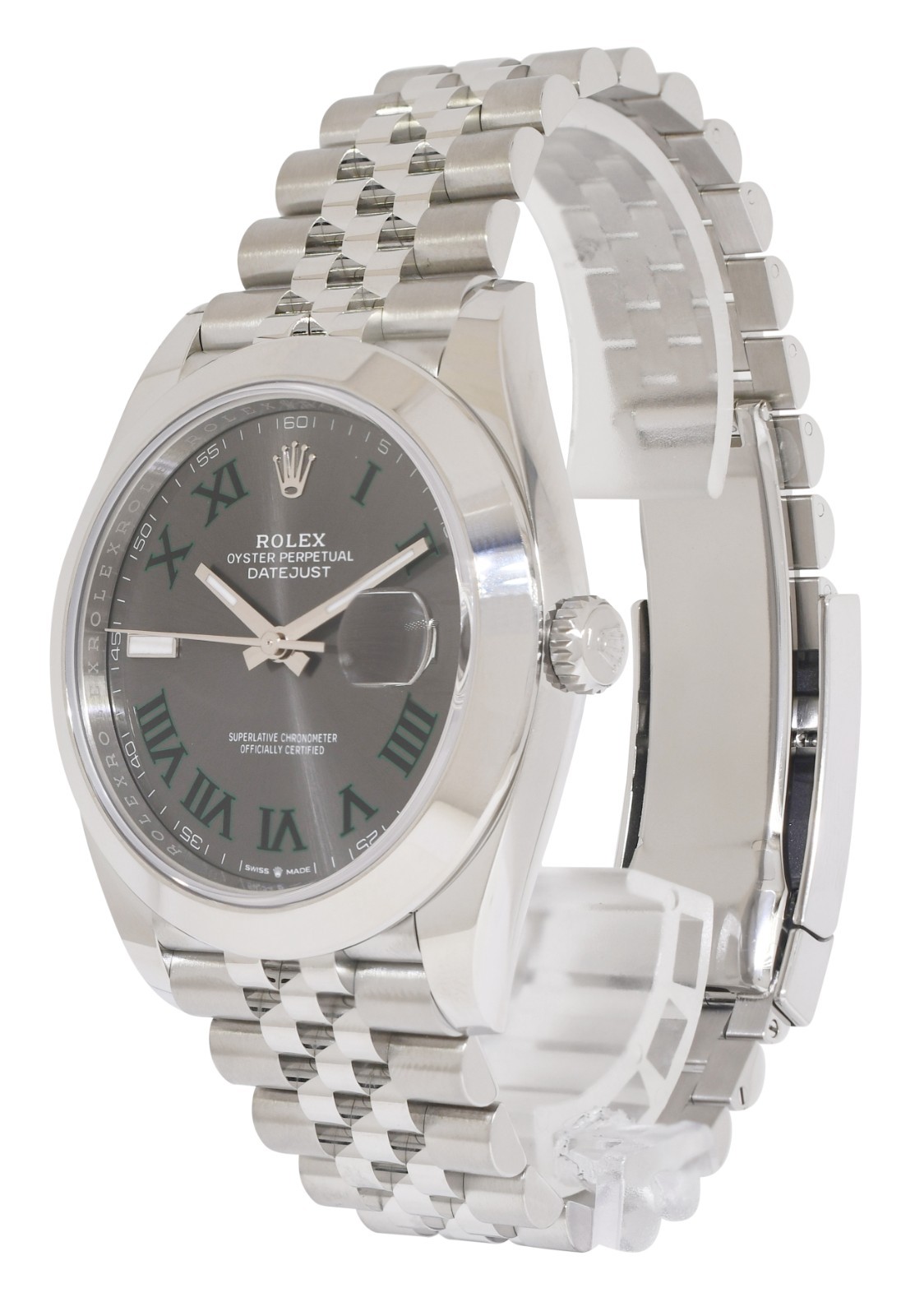 NEW Rolex Datejust 41 Steel Wimbledon Dial Mens Jubilee Watch B/P '25 126300