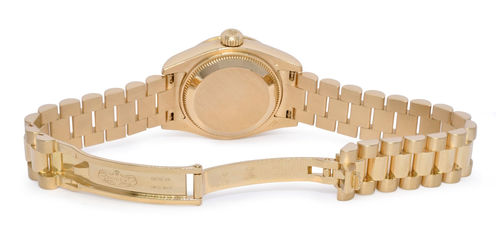 Rolex Datejust President 18k Yellow Gold Champagne Diamond 26mm Watch Z 179158