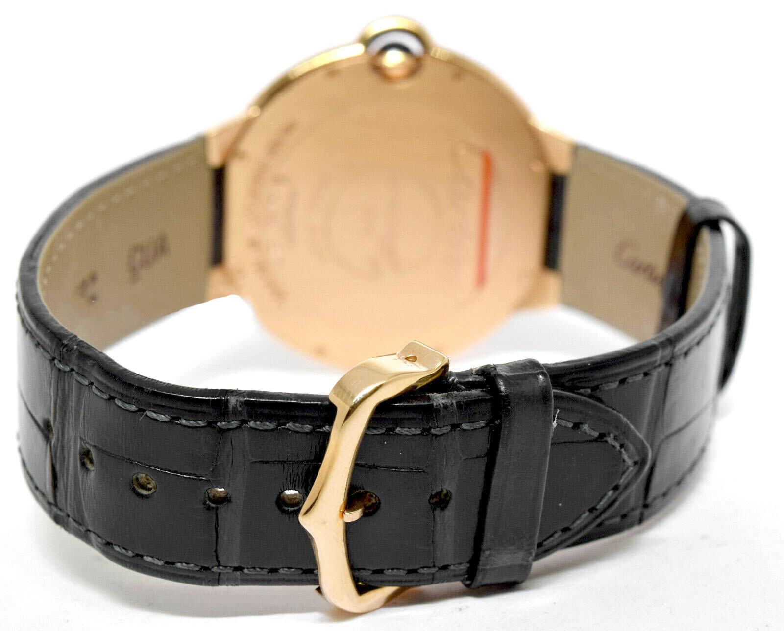 Cartier Ballon Bleu 40mm 18k Rose Gold "LC" Gray Dial Manual Watch B/P WGB0020