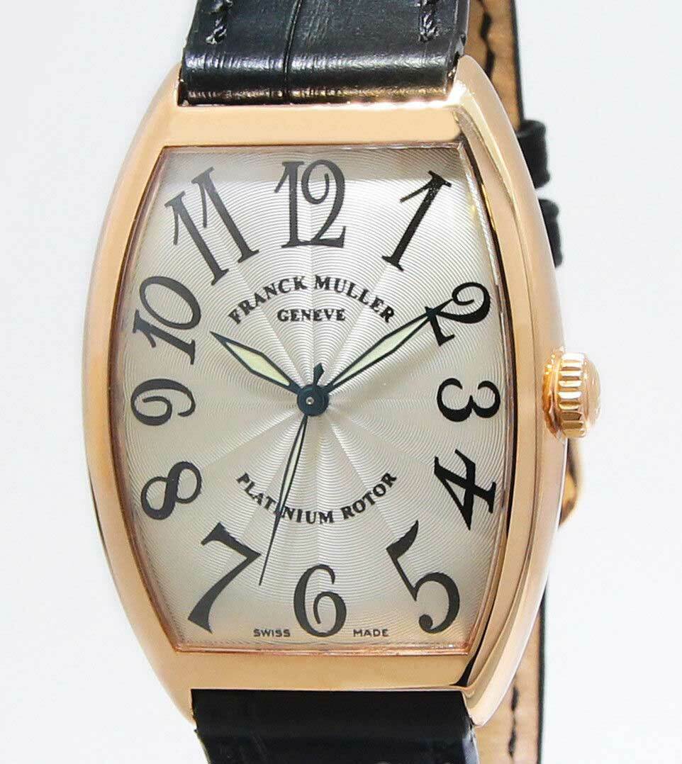 Franck Muller Curvex Platinum Rotor 18k Rose Gold Automatic Mens Watch 6850 SC