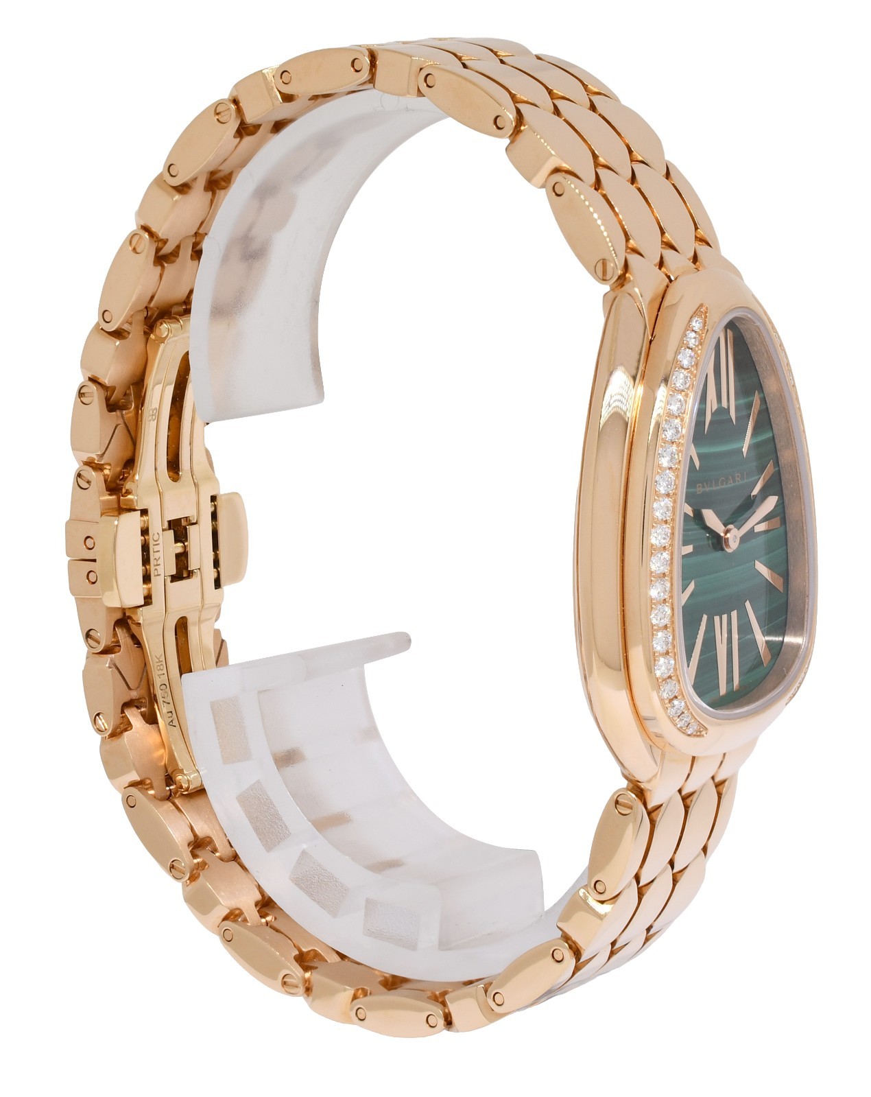 Bvlgari Serpenti Seduttori Rose Gold Diamond Malachite Dial Watch B/P '24 103944