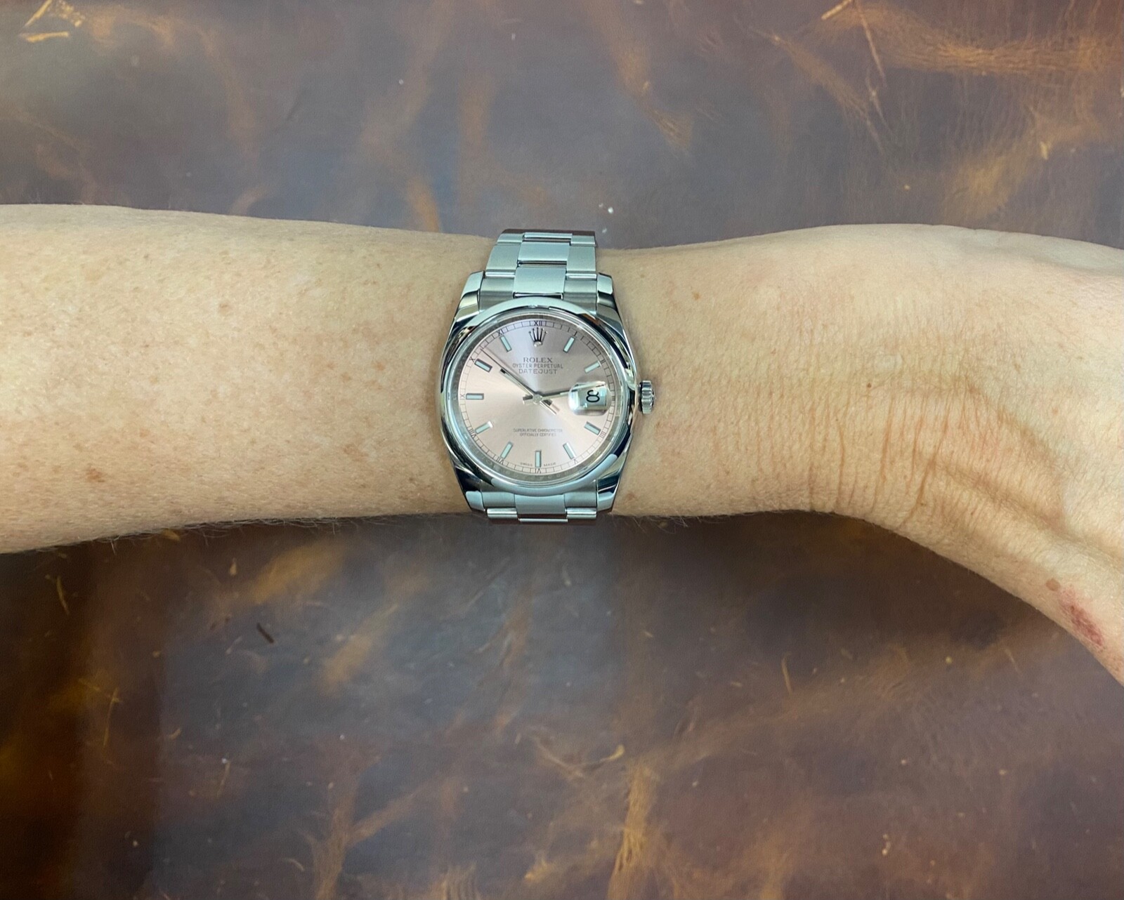 Rolex Datejust Steel Pink Dial Oyster Bracelet 36mm Watch '12+ 116200 Rolex Datejust Steel Pink Dial Oyster Bracelet 36mm Watch '12+ 116200