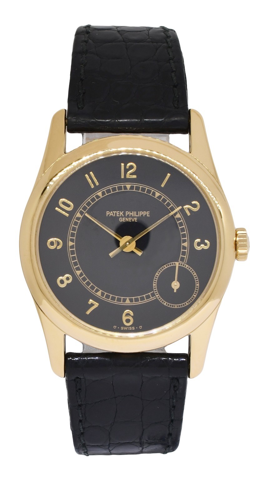 Patek Philippe 5000 Calatrava 18k Yellow Gold Black Dial 33mm Watch 5000J Patek Philippe 5000 Calatrava 18k Yellow Gold Black Dial 33mm Watch 5000J