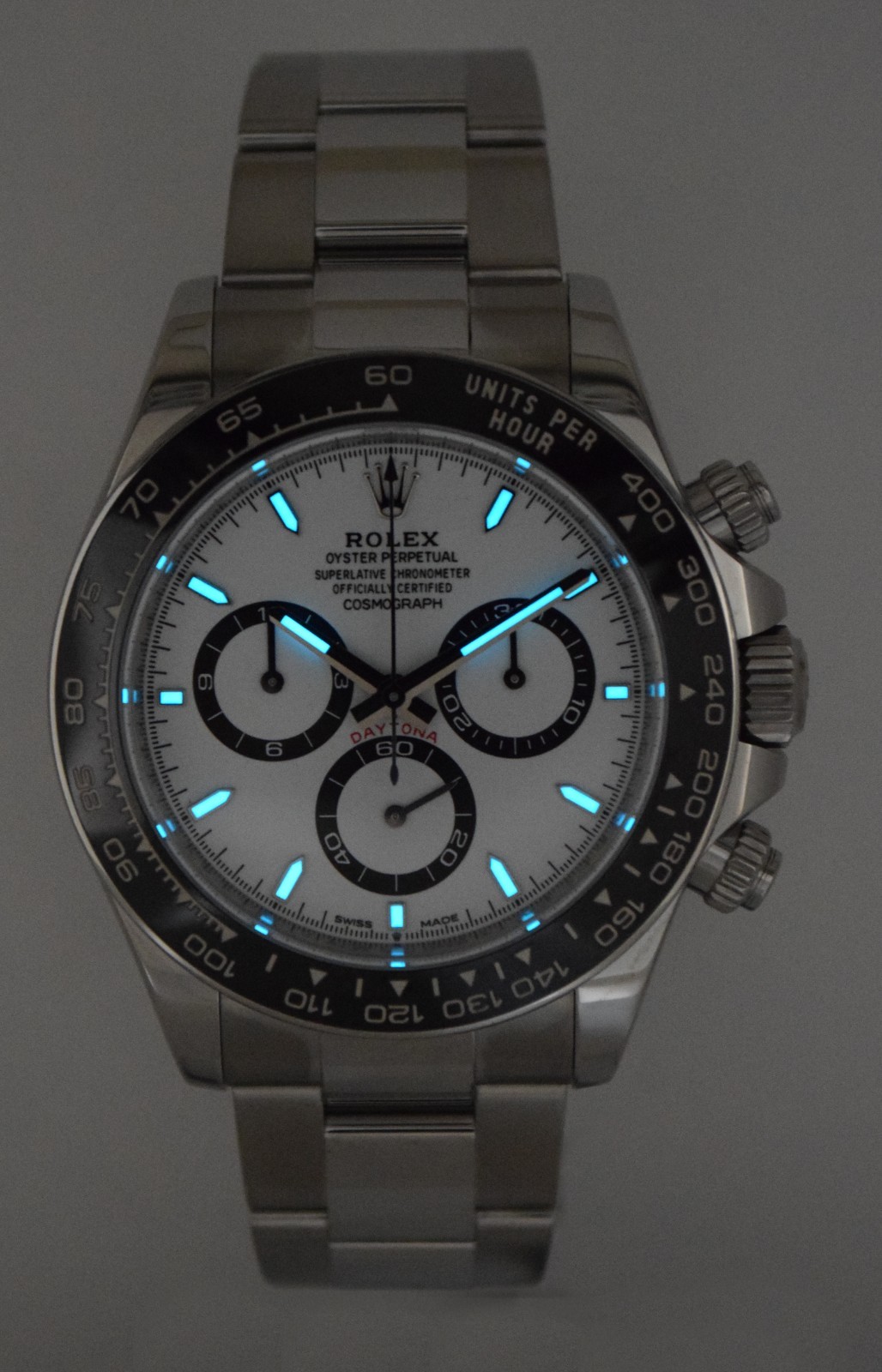 Rolex Daytona Steel & Ceramic Bezel White Dial 40mm Watch +Card '24 126500