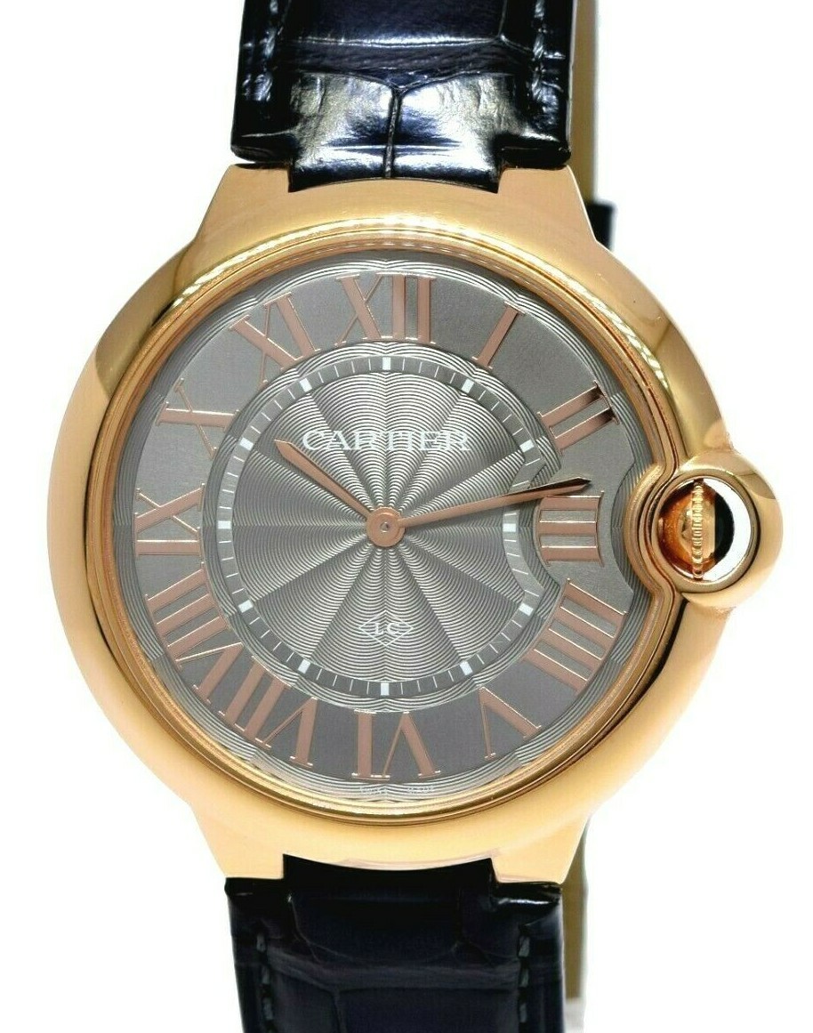 Cartier Ballon Bleu 40mm 18k Rose Gold "LC" Gray Dial Manual Watch B/P WGB0020 Cartier Ballon Bleu 40mm 18k Rose Gold "LC" Gray Dial Manual Watch B/P WGB0020