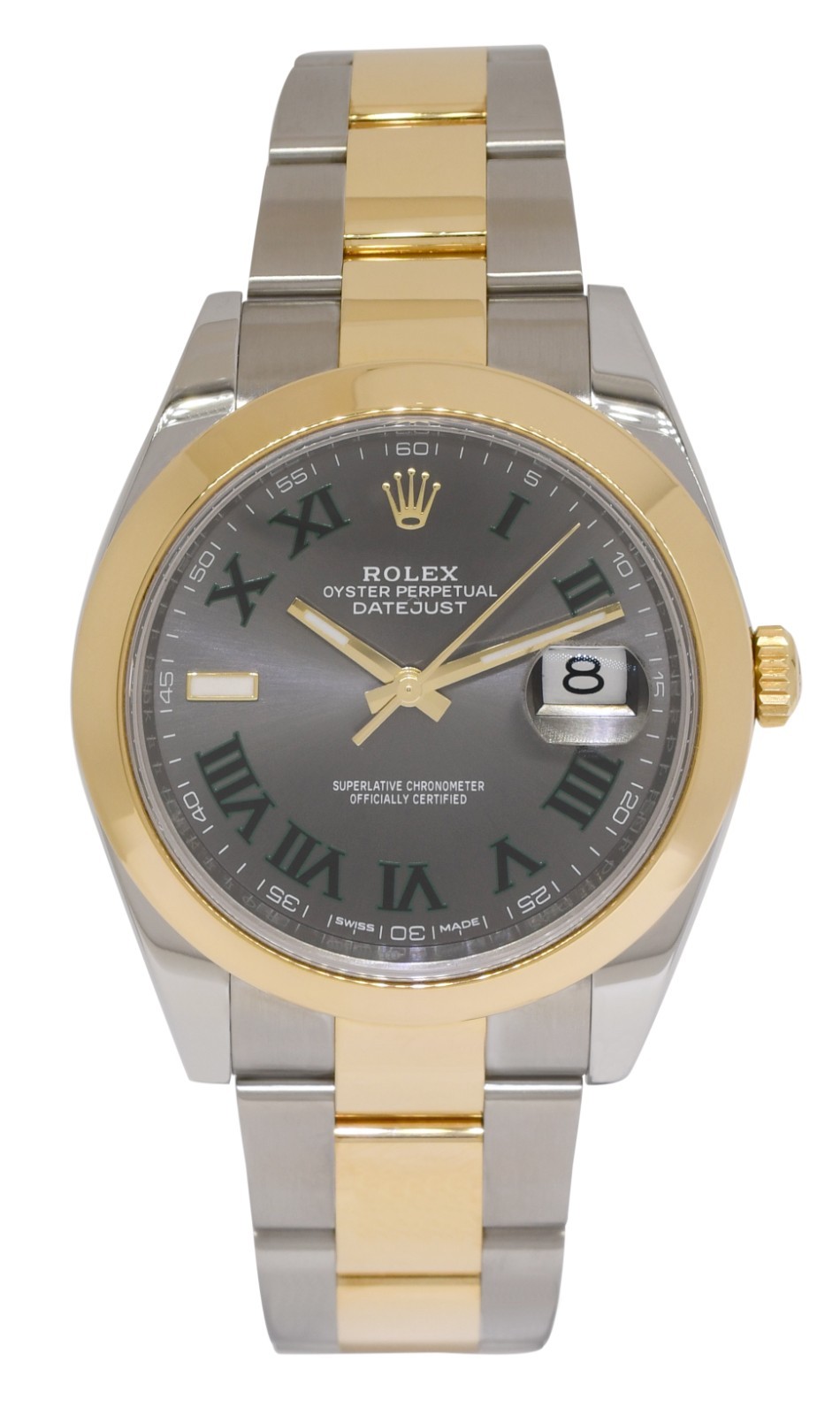 Rolex Datejust 41 18k Yellow Gold/Steel Wimbledon Watch +Papers '19 126303