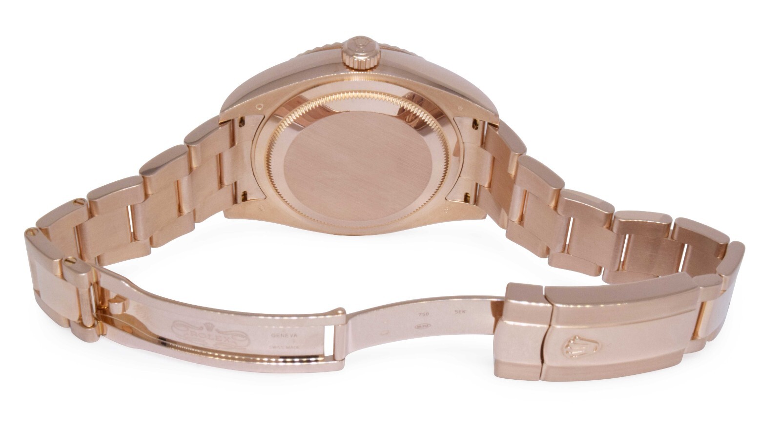 Rolex Sky-Dweller 18k Everose Gold Sundust Roman Dial 42mm Watch 326935