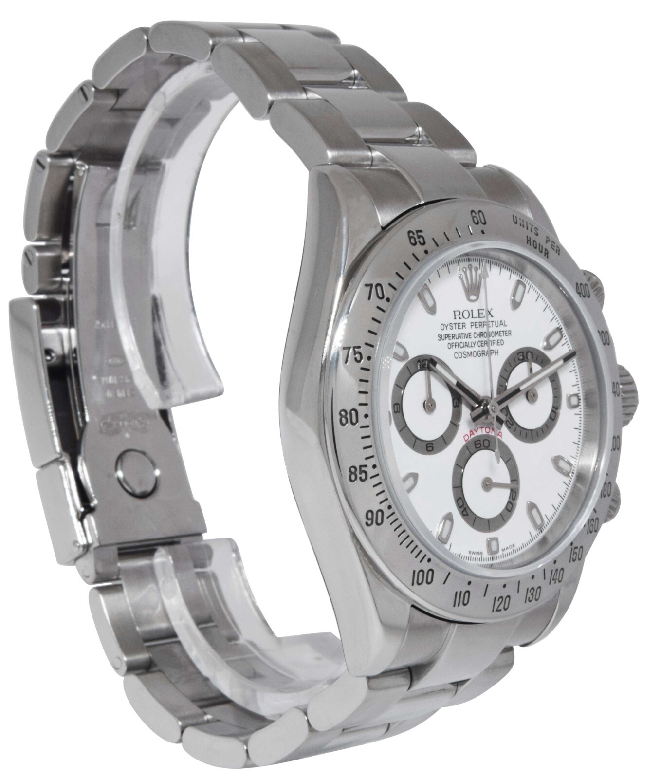 Rolex Daytona Chronograph Steel White Dial Mens 40mm Watch Z 116520