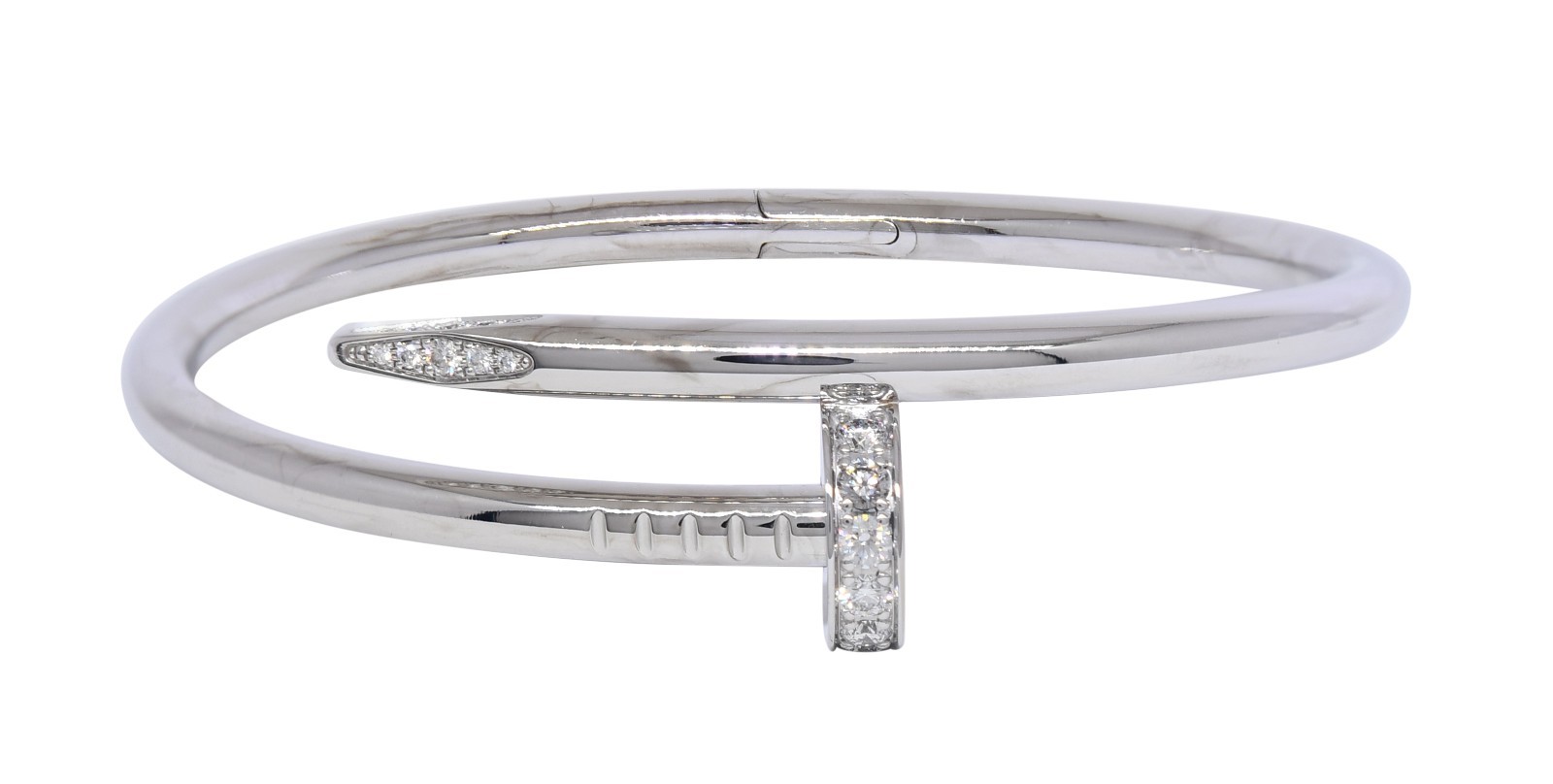 Cartier Juste Un Clou Bracelet 15cm 18k White Gold & Diamond Nail B6048715 Cartier Juste Un Clou Bracelet 15cm 18k White Gold & Diamond Nail B6048715