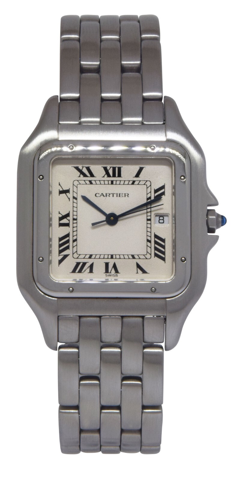 Cartier Panthere Jumbo Stainless Steel Silver Roman Dial Quartz Watch 1300 Cartier Panthere Jumbo Stainless Steel Silver Roman Dial Quartz Watch 1300
