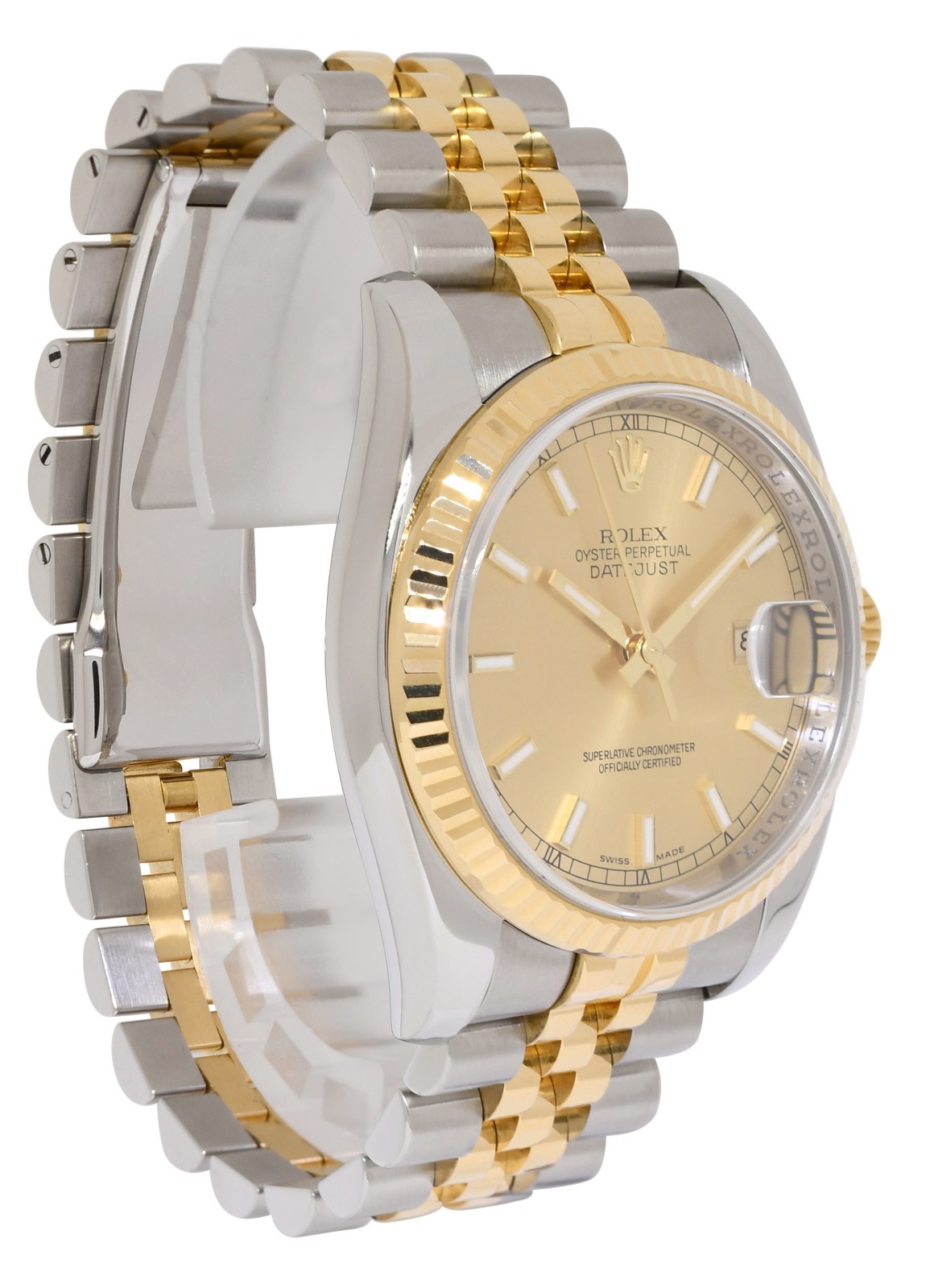 Rolex Datejust 18k Yellow Gold/Steel Champagne Dial Mens 36mm Watch M 116233 Rolex Datejust 18k Yellow Gold/Steel Champagne Dial Mens 36mm Watch M 116233