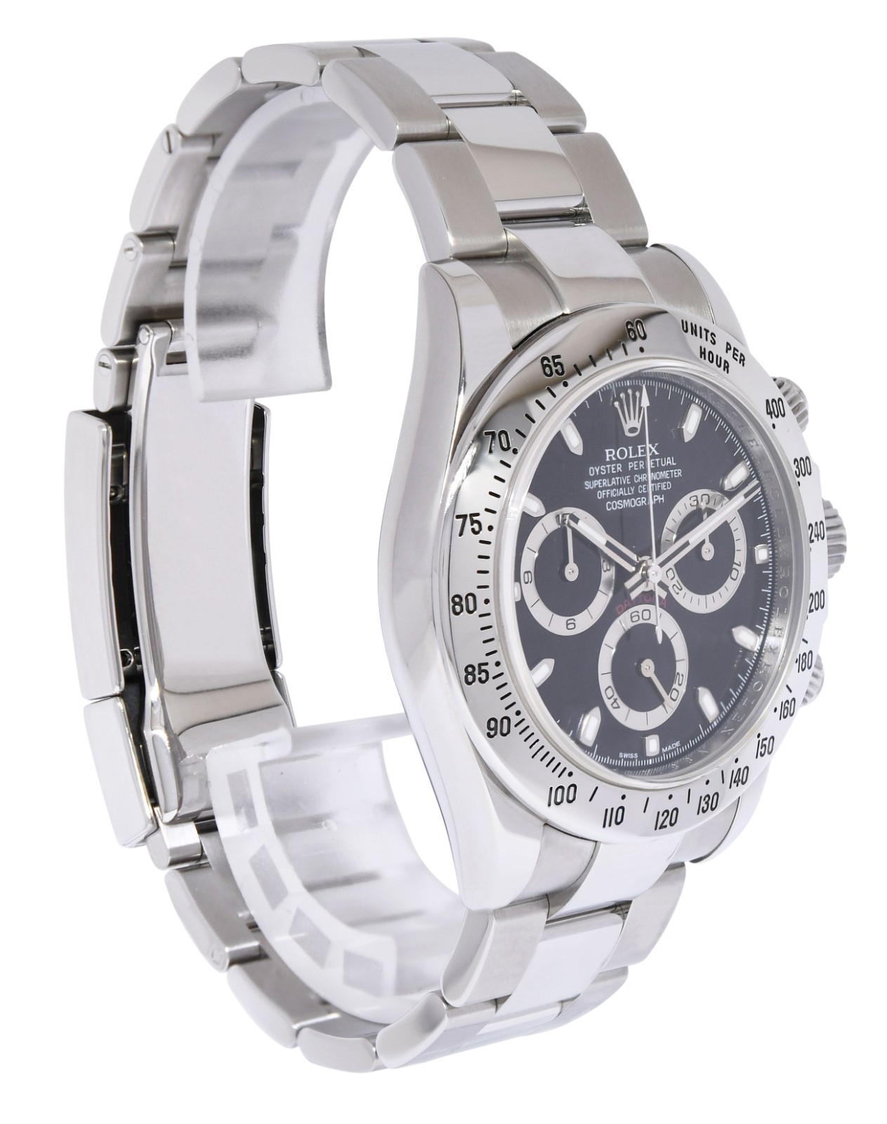 Rolex Daytona Chronograph Steel Black Dial Mens 40mm Watch V 116520