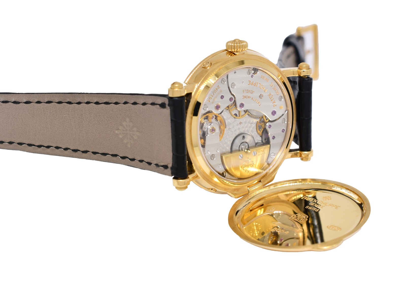 Patek Philippe Complications 18k Yellow Gold Power Reserve Moon Mens Watch 5054J