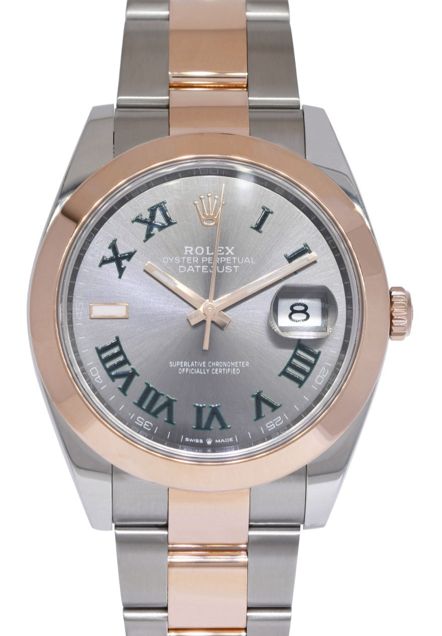 NOS Rolex Datejust 41 Steel / 18k RG Wimbledon Dial Oyster Watch B/P '24 126301 NOS Rolex Datejust 41 Steel / 18k RG Wimbledon Dial Oyster Watch B/P '24 126301