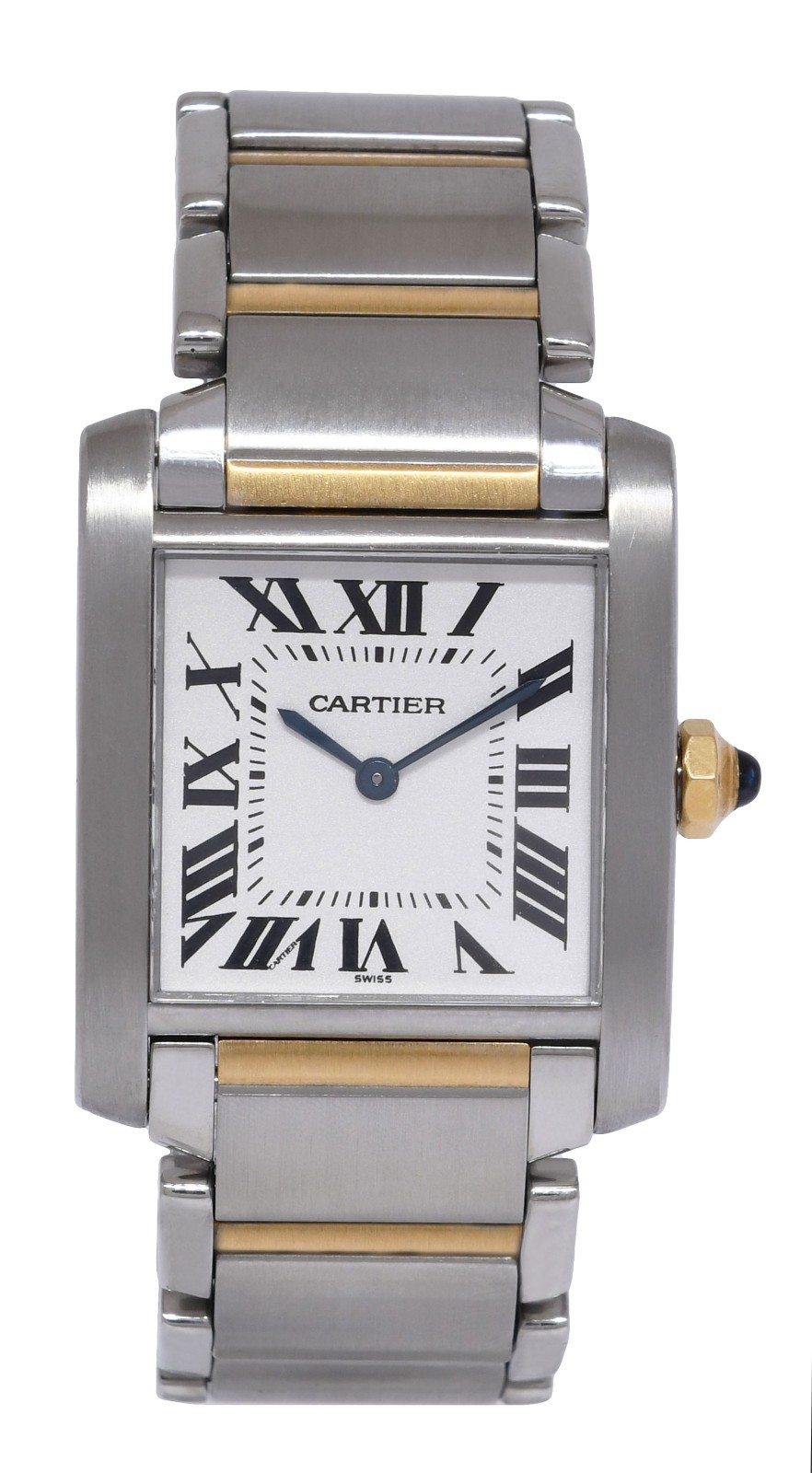 Cartier Tank Francaise 18k Yellow Gold & Steel Quartz Ladies Midsize Watch 2301
