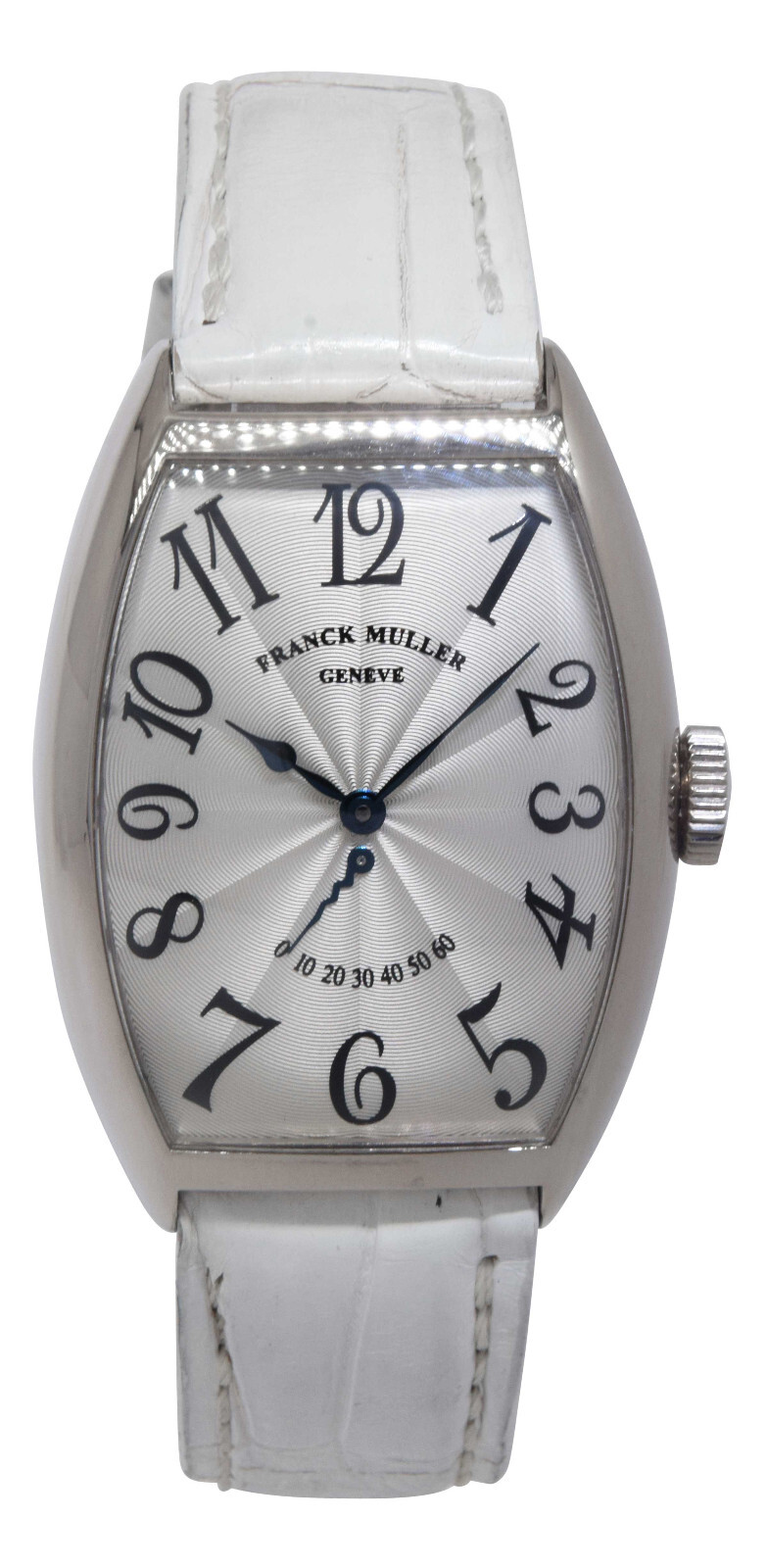 Franck Muller Curvex Retrograde 18K White Gold 32mm Manual Watch B/P 5850 RET