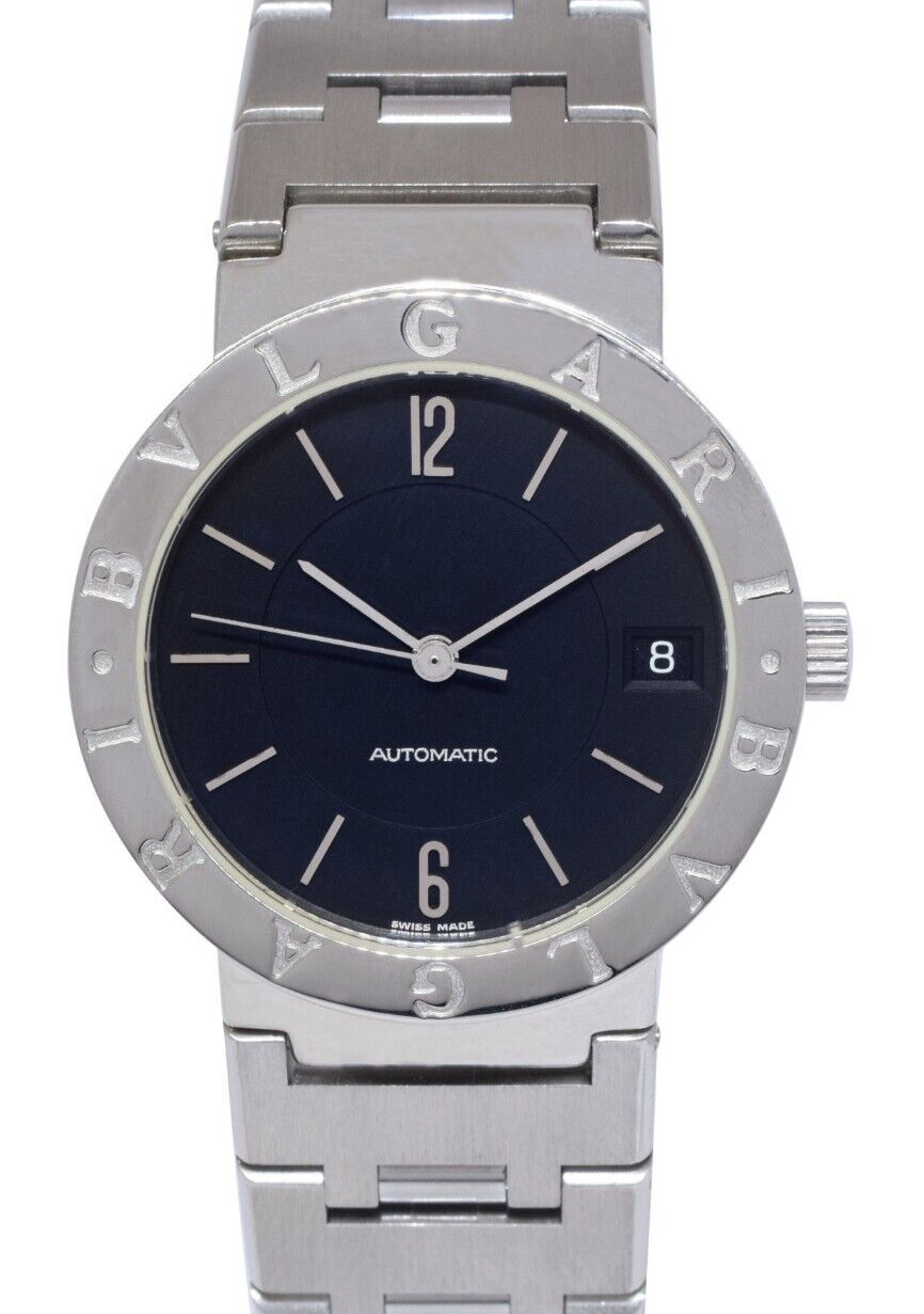 Bvlgari Bvlgari Stainless Steel Black Dial 33mm Watch BB 33 SS AUTO Bvlgari Bvlgari Stainless Steel Black Dial 33mm Watch BB 33 SS AUTO