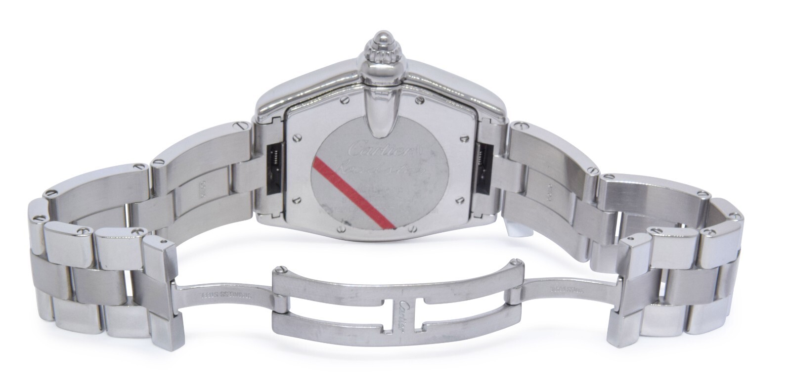 Cartier Roadster Stainless Steel Silver Arabic Dial Mens Automatic Watch 2510