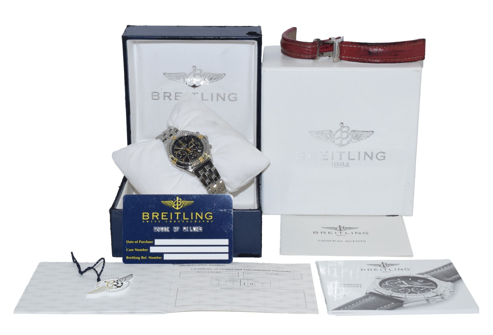 Breitling Windrider Chrono Sextant Steel Black Dial 36mm Quartz Watch B/P B55046