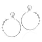 Chopard Happy Diamonds 18k White Gold 5 Diamond Star Hoop Earrings 847625-1001 Chopard Happy Diamonds 18k White Gold 5 Diamond Star Hoop Earrings 847625-1001