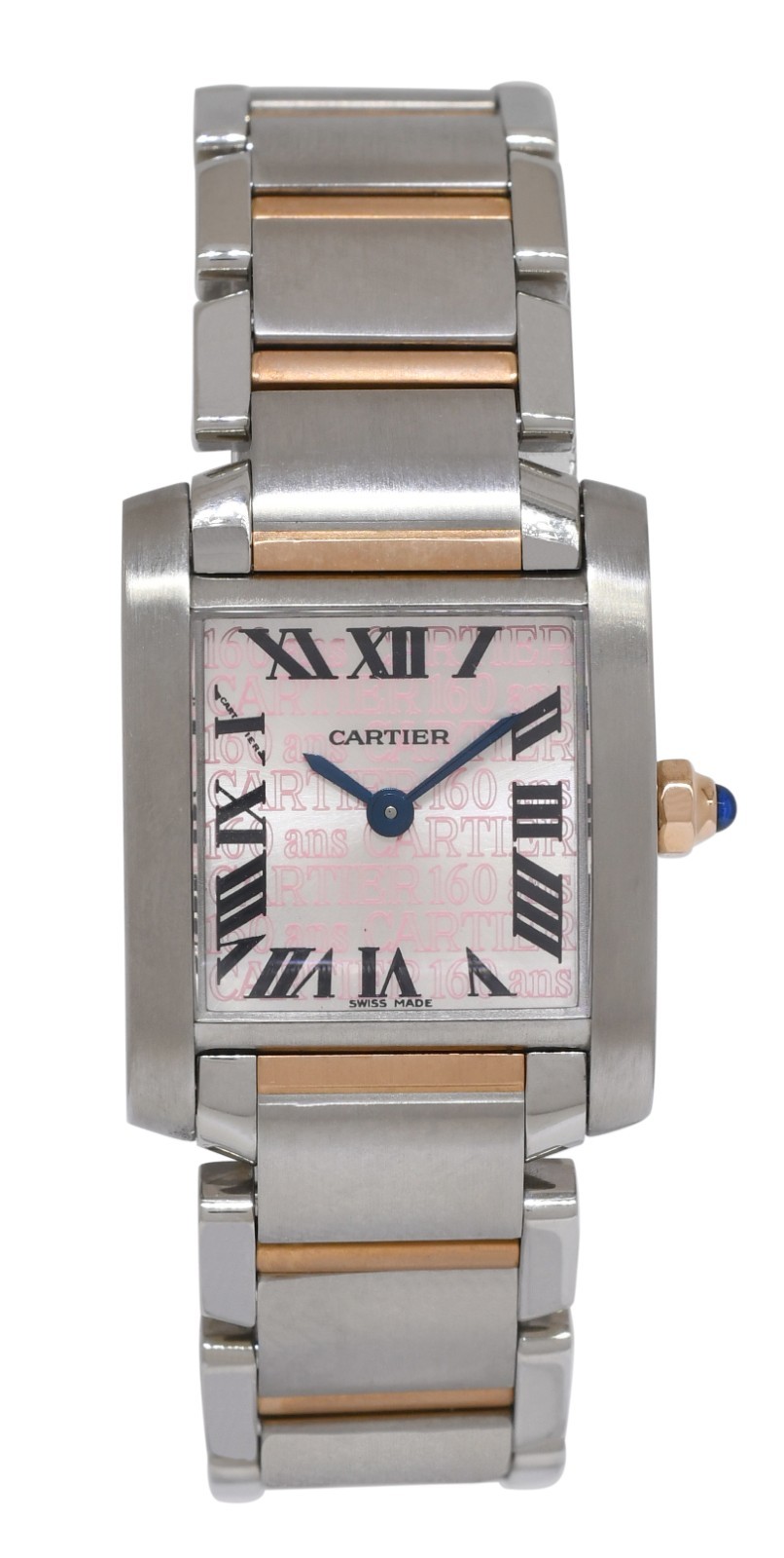 Cartier Tank Francaise Small Rose Gold/Steel 160th Anniversary Ladies Watch 2384