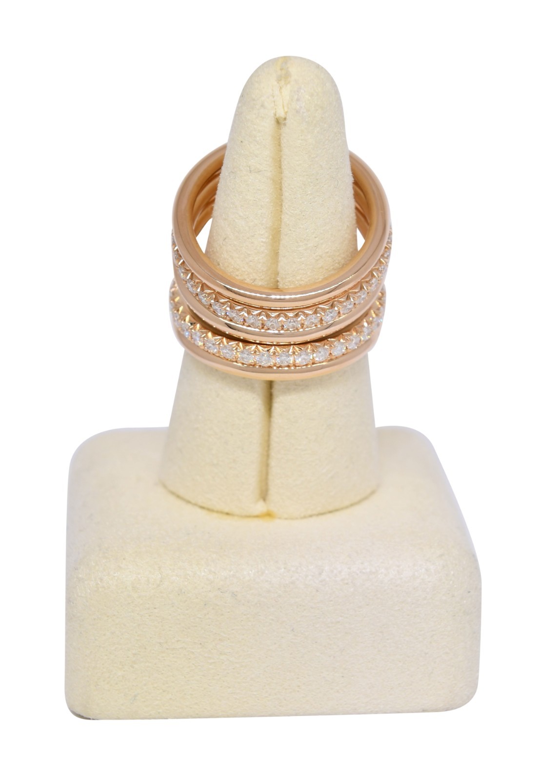 Tiffany & Co. Titan by Pharrell Williams Pave Diamond Rose Gold Ring Size 8.5