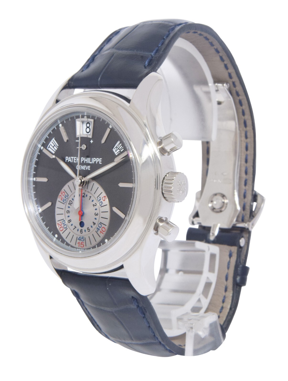 Patek Philippe 5960 Annual Calendar Chronograph Platinum Watch Box/Papers 5960P