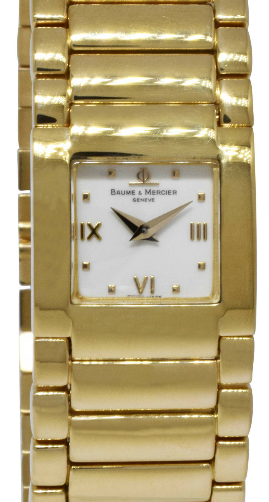 Baume & Mercier Catwalk 18k Yellow Gold Ladies 21mm Quartz Watch/Box MV045223