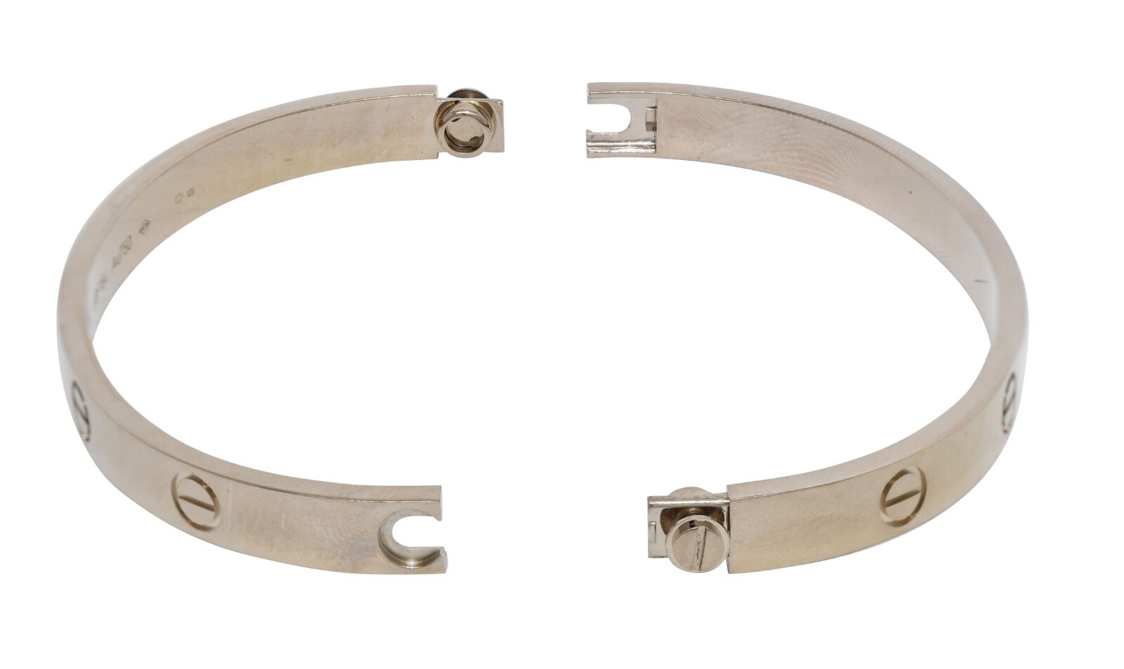 Cartier Love Bracelet Classic Size 18cm 18k White Gold Box/Papers '19 B6067618