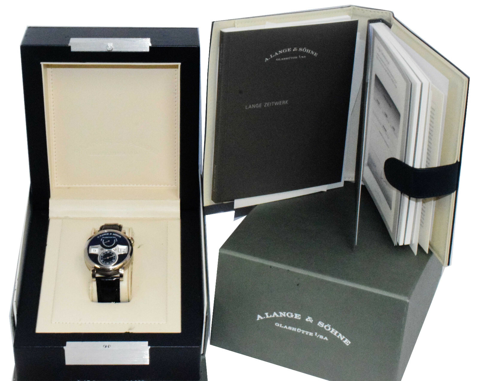 A. Lange & Sohne Lange Zeitwerk White Gold 41.9mm Watch Box/Papers 140.029