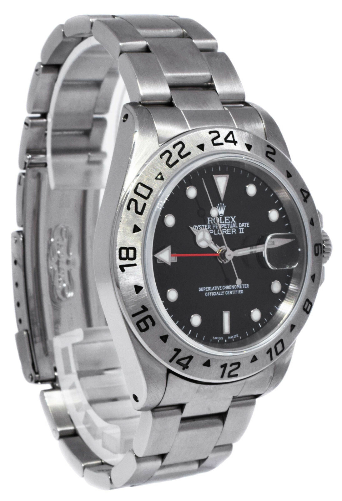 Rolex Explorer II GMT Steel Black Dial Mens 40mm Automatic Watch A 16570