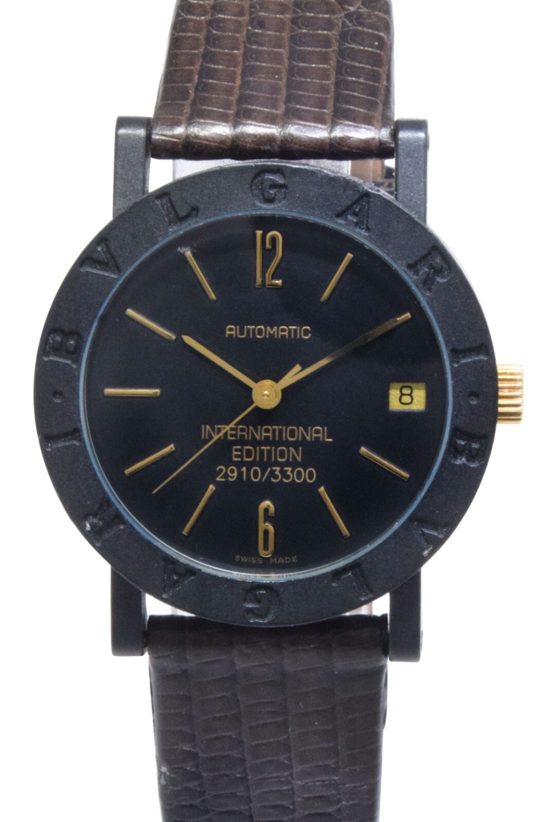 Bvlgari International Edition Black Carbon Gold 33mm Watch Bvlgari International Edition Black Carbon Gold 33mm Watch