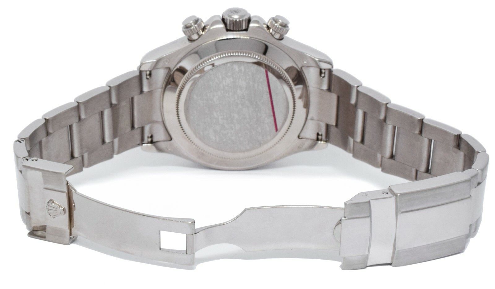 Rolex Daytona Chronograph 18k White Gold Black Dial Watch Z 116509