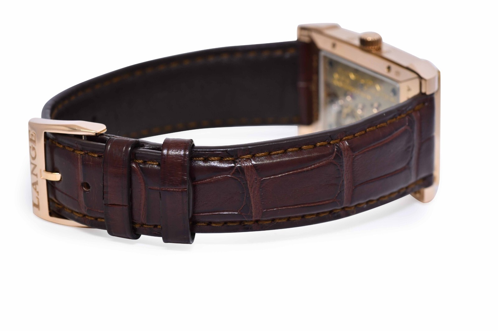 A. Lange & Sohne Cabaret 18k Rose Gold Moonphase Mens Manual Watch 118.032