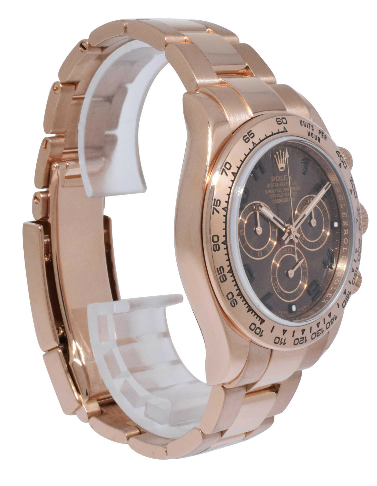 Rolex Daytona Chronograph 18k Rose Gold Chocolate Dial 40mm Watch B/P '13 116505