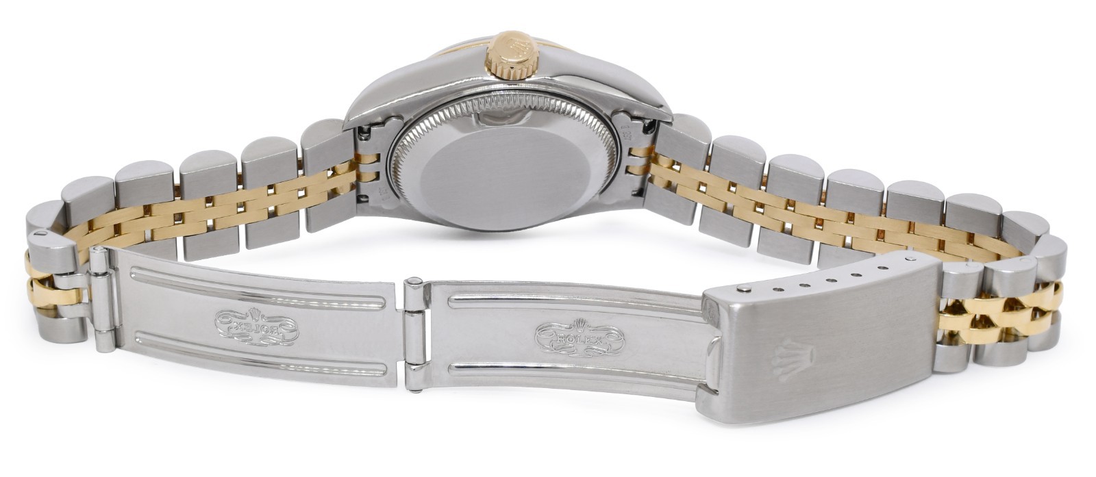 Rolex Datejust 18k Yellow Gold/Steel MOP Diamond Dial Ladies 26mm Watch F 79163