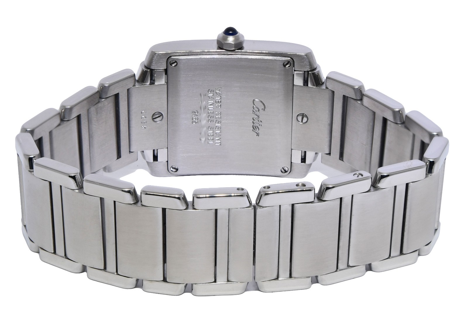 Cartier Tank Francaise Stainless Steel Quartz Ladies Midsize Date Watch 2465