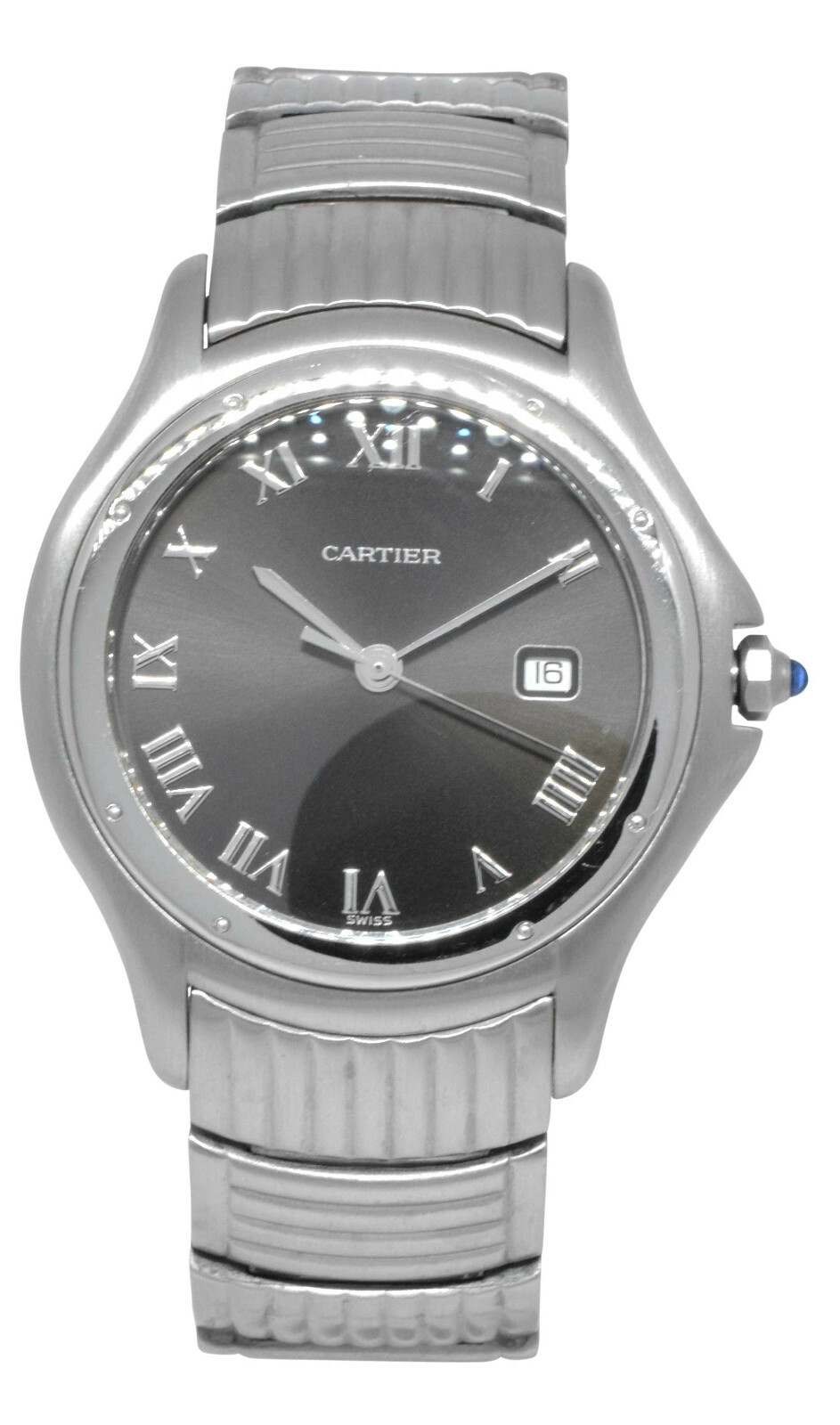 Cartier Panthere Cougar Steel Black Dial Ladies 33mm Quartz Watch 120000 R Cartier Panthere Cougar Steel Black Dial Ladies 33mm Quartz Watch 120000 R
