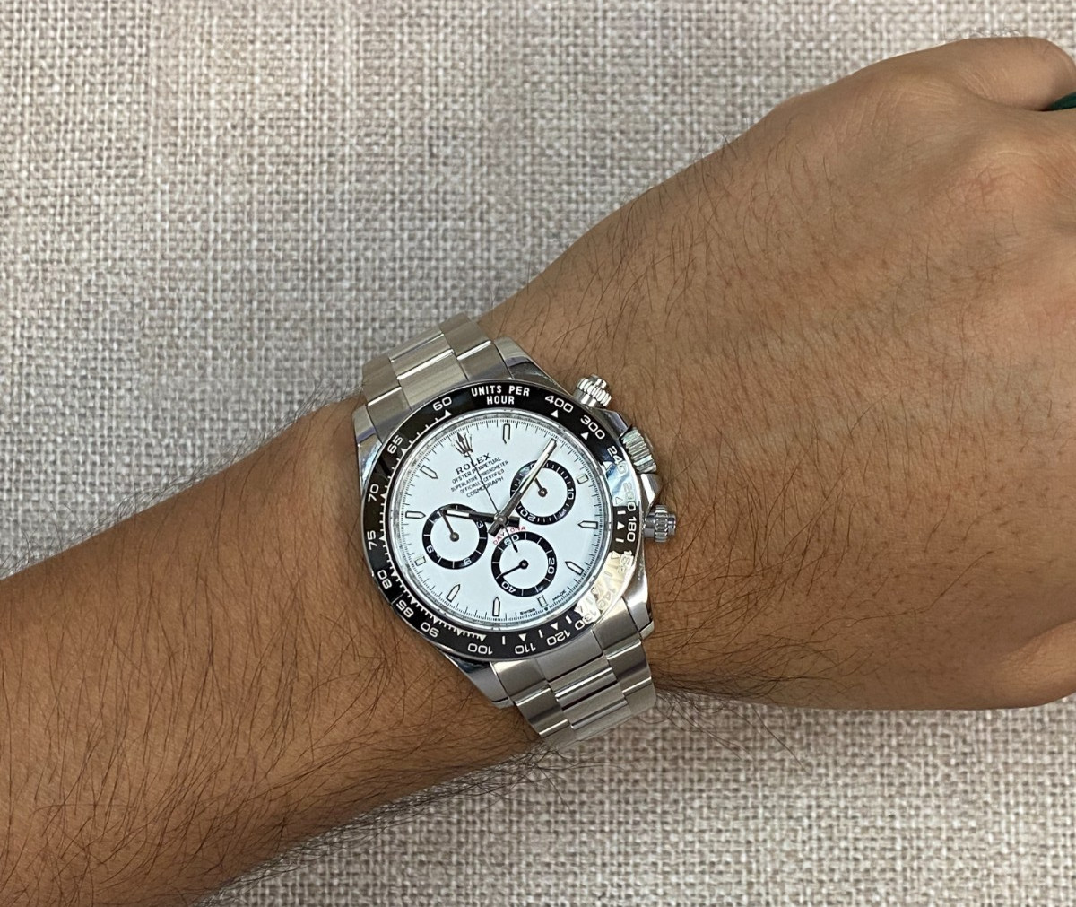 Rolex Daytona Steel & Ceramic Bezel White Dial 40mm Watch +Card '24 126500