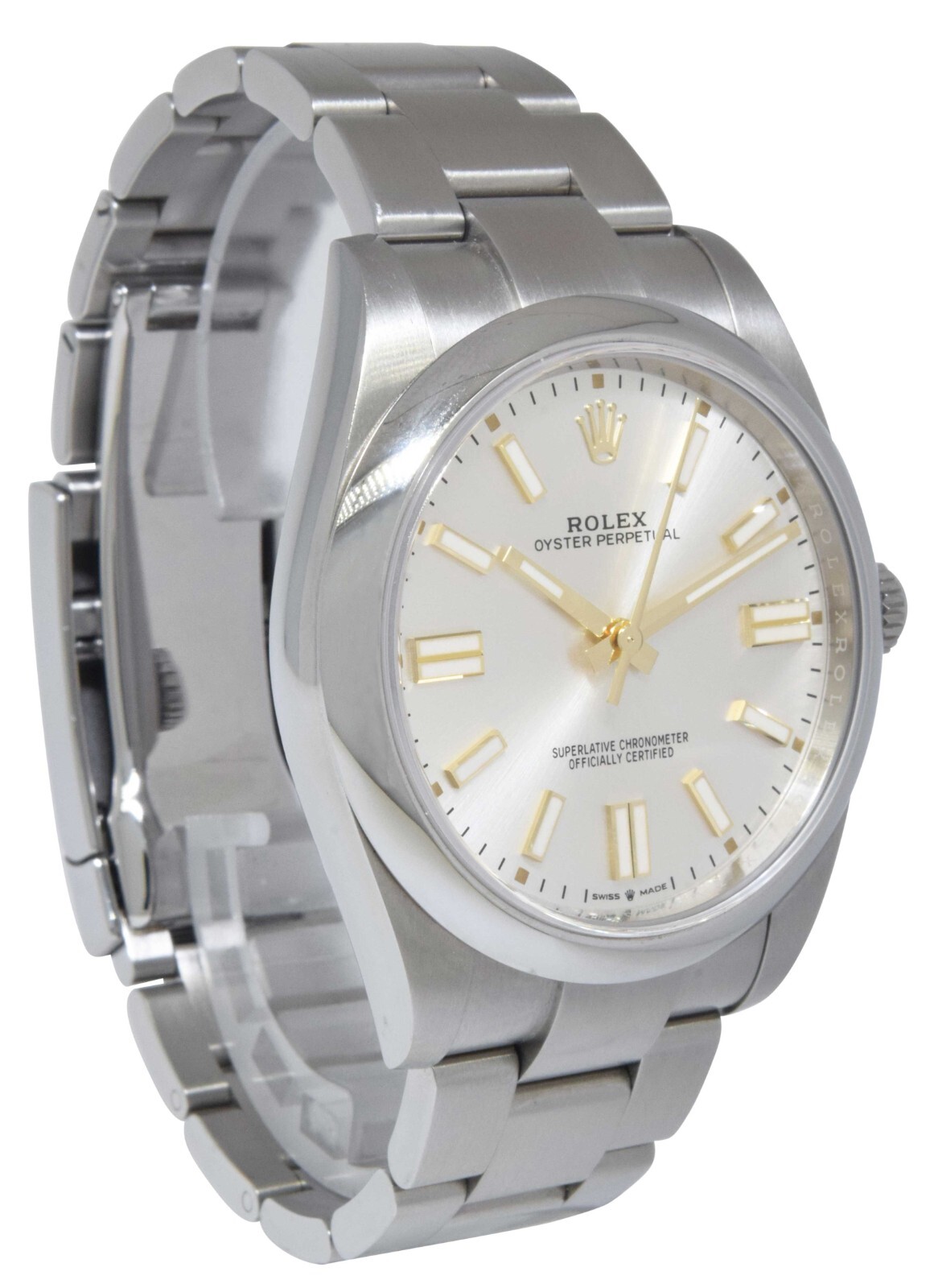 Rolex Oyster Perpetual 41 Steeel Silver Dial Mens Watch +Card '22 124300