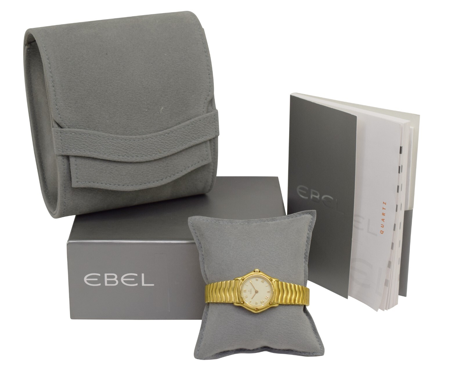 Ebel Classic Wave 18k Yellow Gold Sportwave Ladies Quartz 24mm Watch B/B 866901