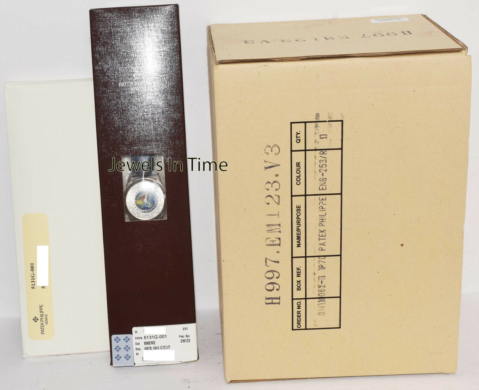 Patek Philippe NEW SEALED World Time Watch 18k White Gold Box/Papers 5131G