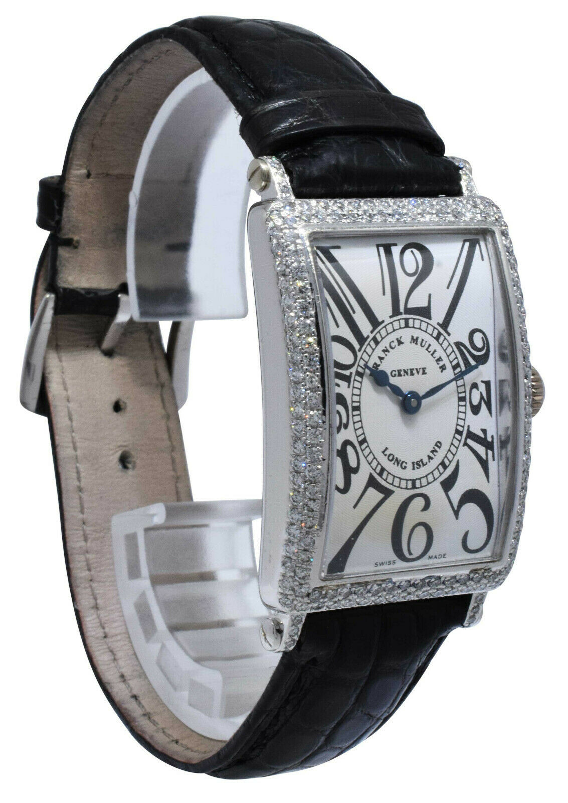 Franck Muller Long Island 18k White Gold Diamond Ladies Quartz Watch 950 QZ Franck Muller Long Island 18k White Gold Diamond Ladies Quartz Watch 950 QZ