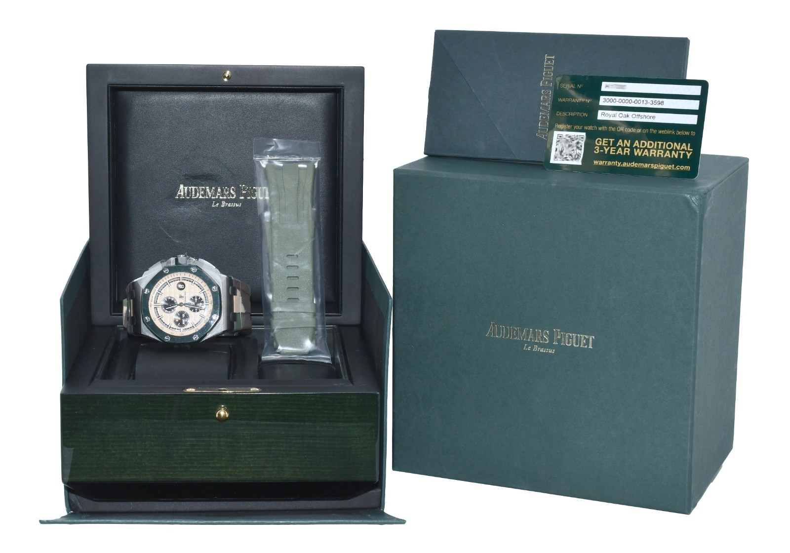 Audemars Piguet Royal Oak Offshore Steel Ceramic Beige 44mm Watch B/P 26400SO