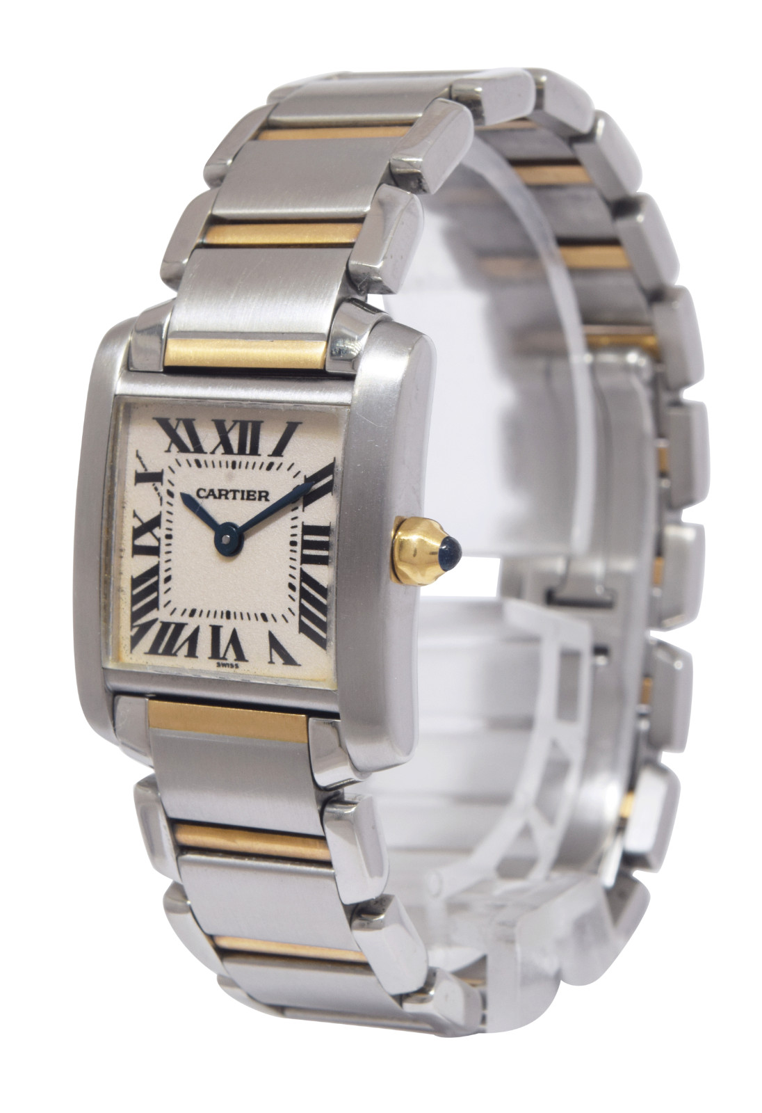 Cartier Tank Francaise Small 18k Yellow Gold/Steel Ladies Watch W51007Q4 2300