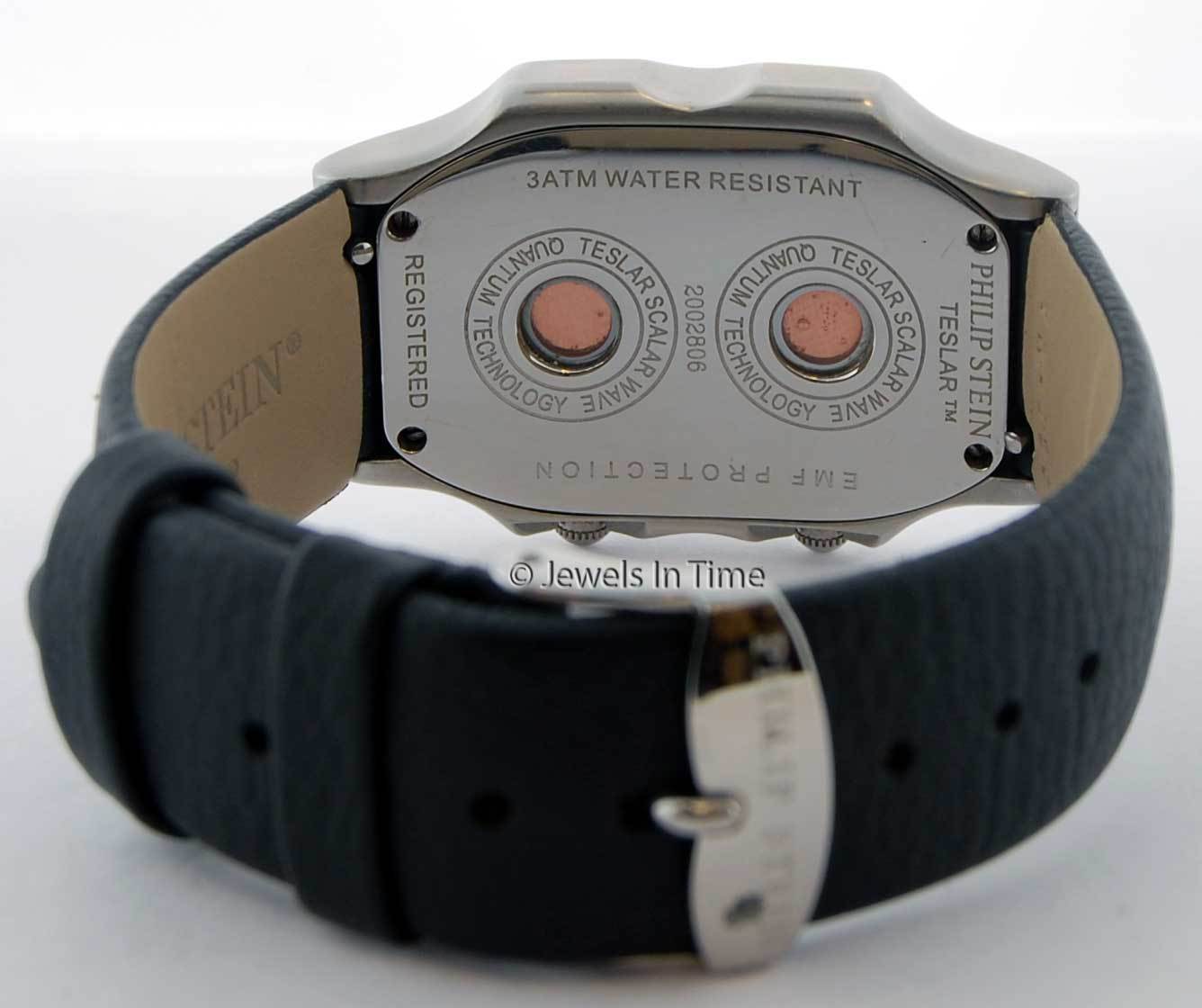 Philip Stein Teslar Stainless Steel Mother Of Pearl Dials Large Watch