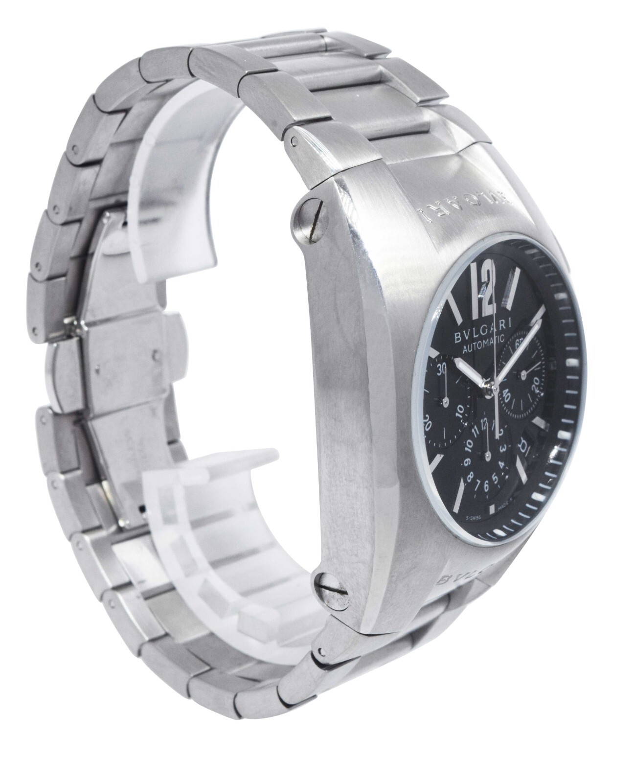 Bvlgari Ergon Chronograph Stainless Steel Automatic Mens Watch Bulgari EG40SCH Bvlgari Ergon Chronograph Stainless Steel Automatic Mens Watch Bulgari EG40SCH